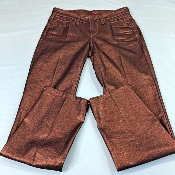 Cambio Denim - Size 6 X 29.5 Cambio Jeans Women’s Golden Brown Shimmery Luxurious Flattering TN